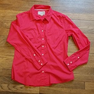 Soft Red with Polka Dots Button Down Shirt